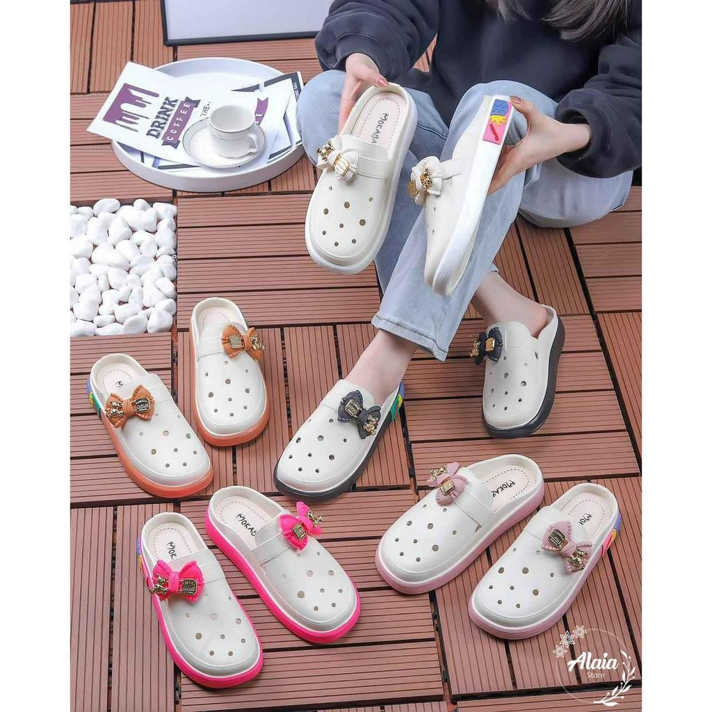 Sandal Karet Wanita Slop Tebal Pita Cantik Import - 039 (36/41)