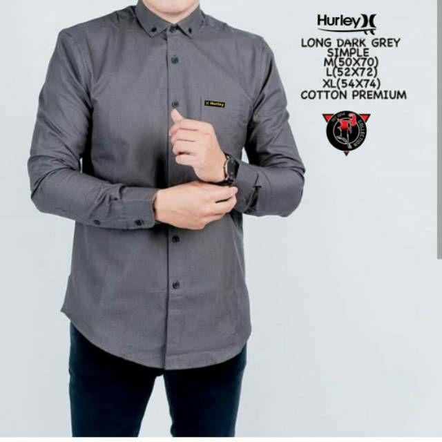 Kemeja dewasa polos lengan panjang / Kemeja hurley / kemeja dewasa / Kemeja remaja / hem polos / kem