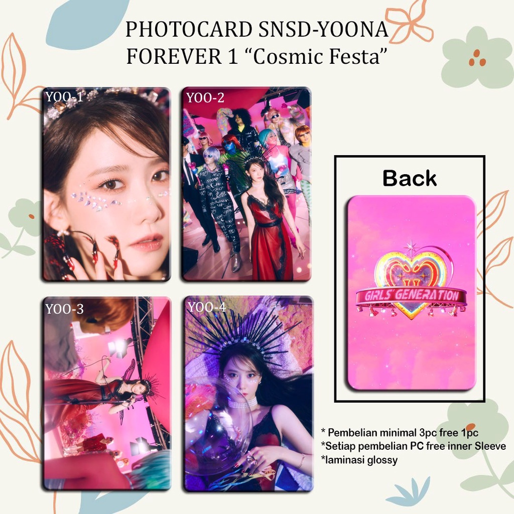 PHOTOCARD UNOFFICIAL-  SNSD YOONA FOREVER1