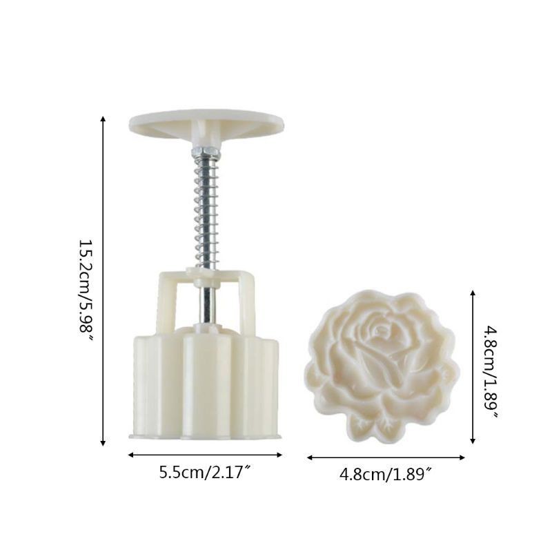 50g Diy Cetakan Kue Nastar Taiwan Bunga Mawar 3d Untuk Kue Bulan Mooncakely
