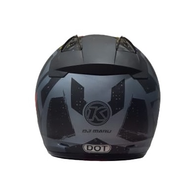 Helm KYT DJ MARU Motif seri 16 Matt Allgrey Black ORIGINAL