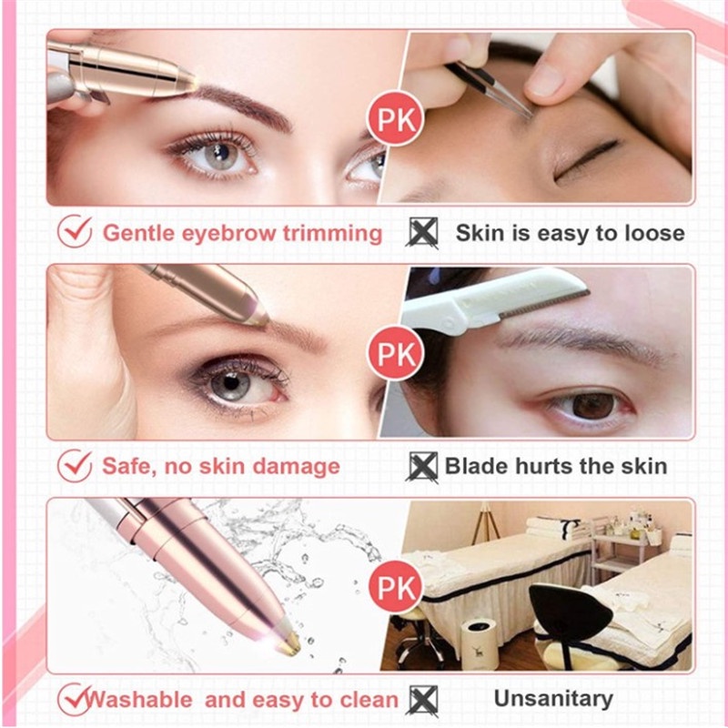 Alat Pencukur Alis Flawless Electric Eyebrow Trimmer Tanpa Sakit