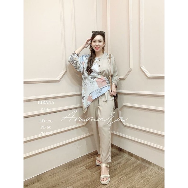 Setelan kirana 2in1 by Ammara new motif/bisa COD
