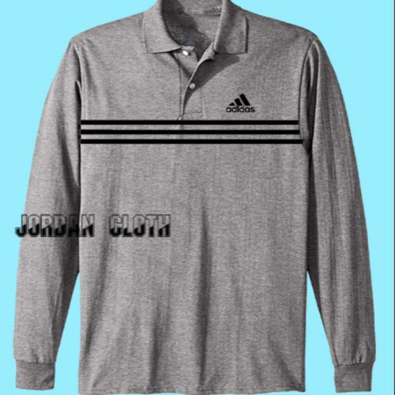 POLO SHIRT - KAOS KERAH - LENGAN PANJANG - ADIDAS - MURAH
