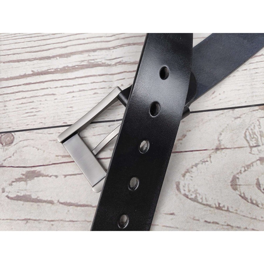 Tali Ikat Pinggang Pria Bahan Kulit - B1101 - Black