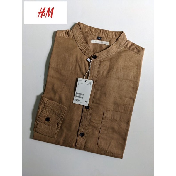 Kemeja Pria Shanghai HM Polos Katun Twill Panjang Coksu