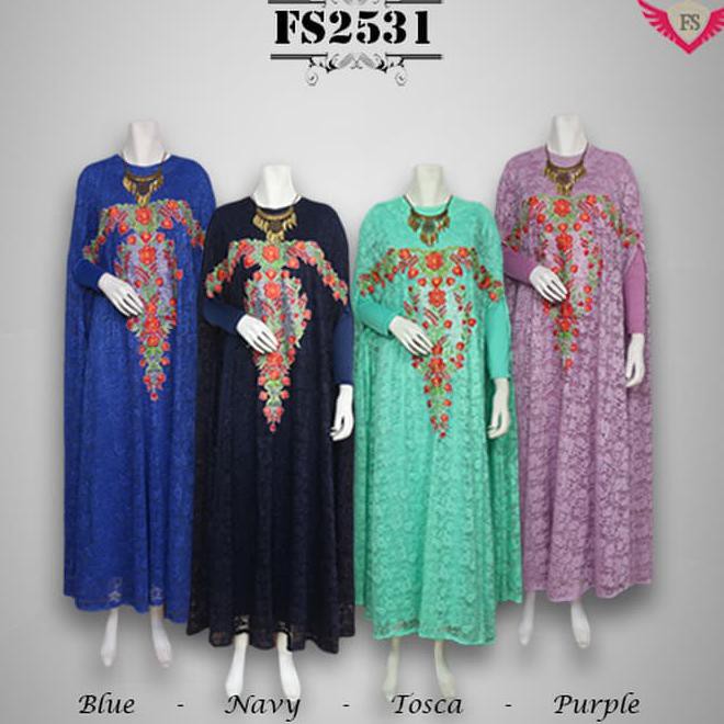 FKO9 KAFTAN BROKAT NAGITA FS2531 MYG3