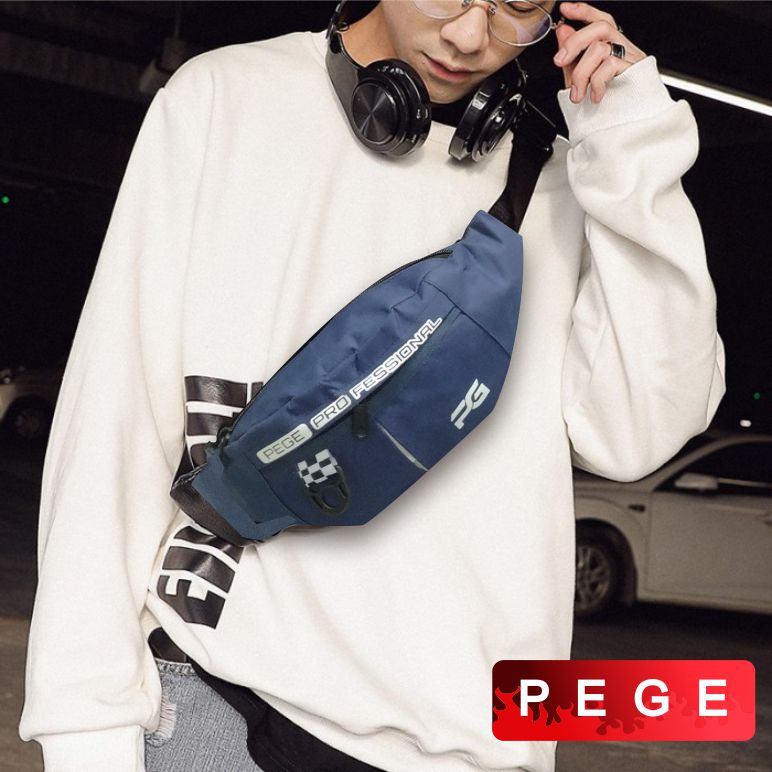 Tas Selempang Waistbag Keren Selempang Bahu Pria Kasual Terbaru PEGE - PG 8903