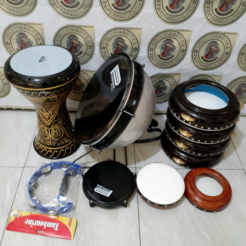 Rebana hadroh/ Satu set hadroh/ Darbuka 9in/ Alat hadroh (termurah)