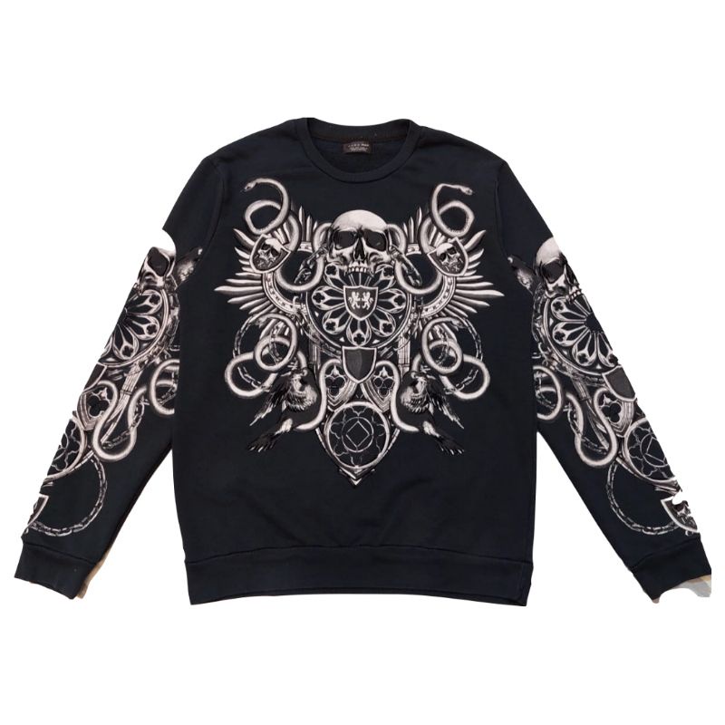 Crewneck Zara Man Skull Second Original Sweatshirt Preloved
