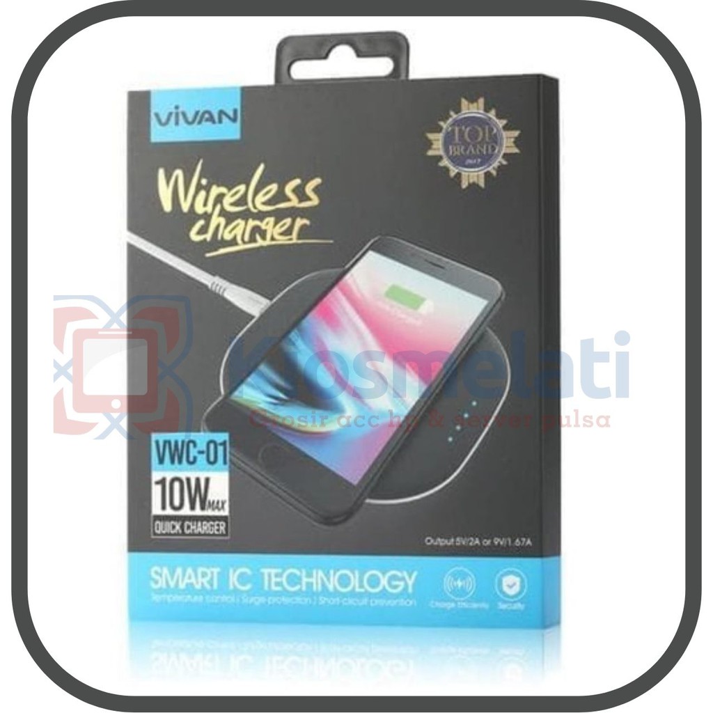 Vivan Charger Hp WIRELESS CHARGER VCW 01 CHARGER Bluetooth Bergaransi