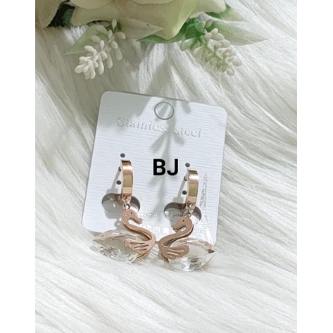 ANTING MODEL JEPIT ANGSA PUTIH TITANIUM/ ANTING JEPET TITANIUM/ AKSESORIS WANITA KOREA