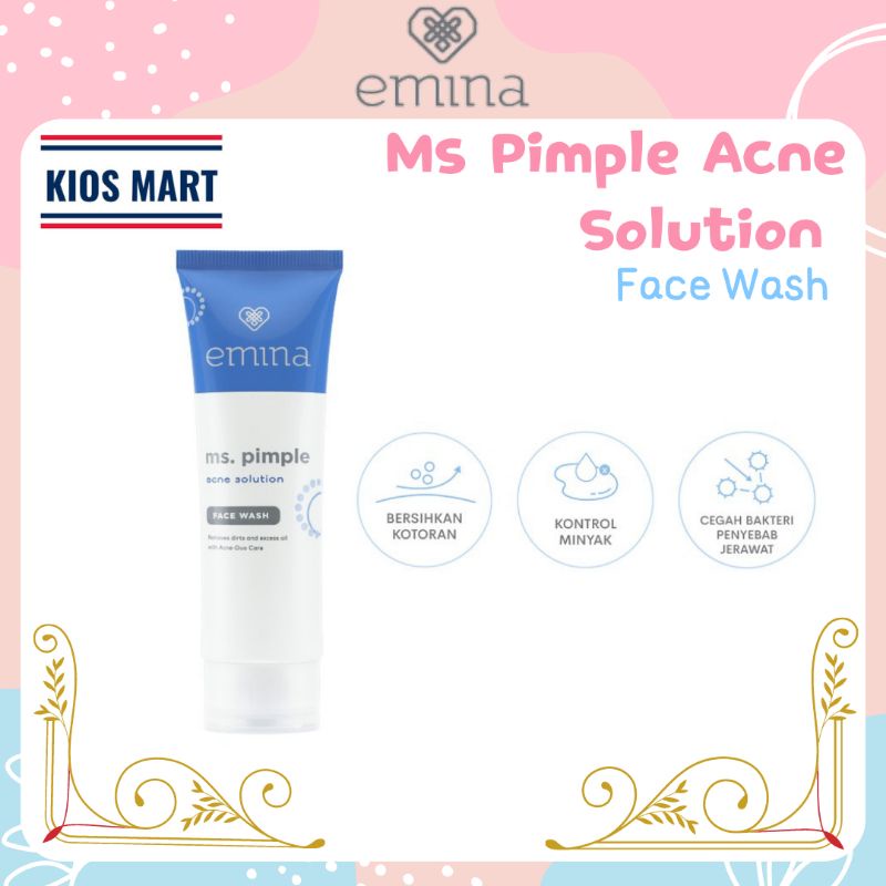 Emina Ms Pimple Acne Solution Face Wash 50ml | Pembersih Wajah