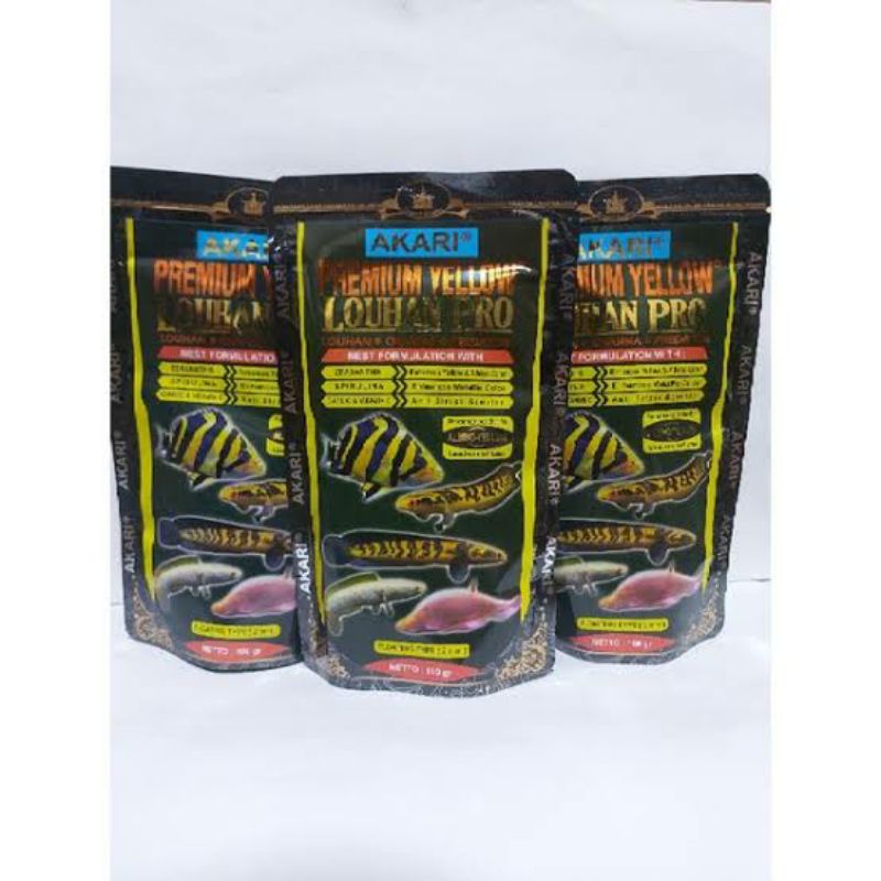 PELET AKARI PREMIUM YELLOW LOUHAN PRO 100GR 1MM 2MM FLOATING PELET PREDATOR