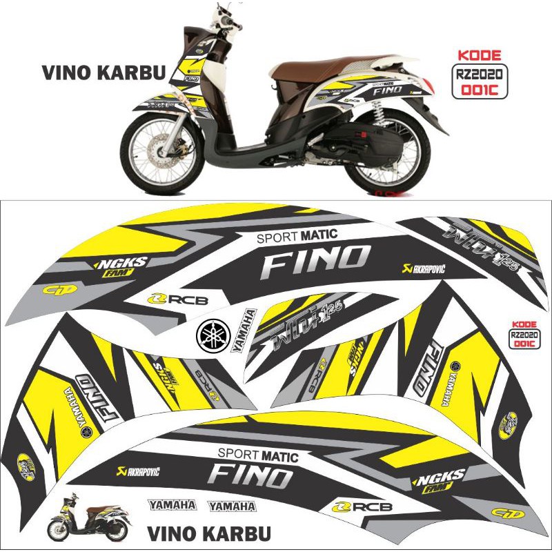 striker yamaha fino 2012-2014 / fino striping / fino karbu / is
