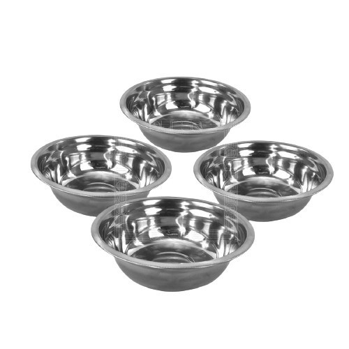 Mangkok STAINLESS Tempat Makan Minum Kucing Anjing Murah Wadah Pakan Makanan Pet Feeder Steel Mangkok Bowl Feed FEFARM