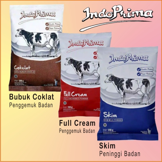 

susu sapi bubuk Indo Prima varian penggemuk dan pelangsing