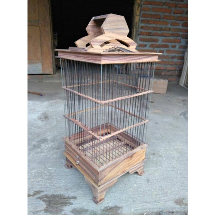 """] sangkar burung kayu sonokeling