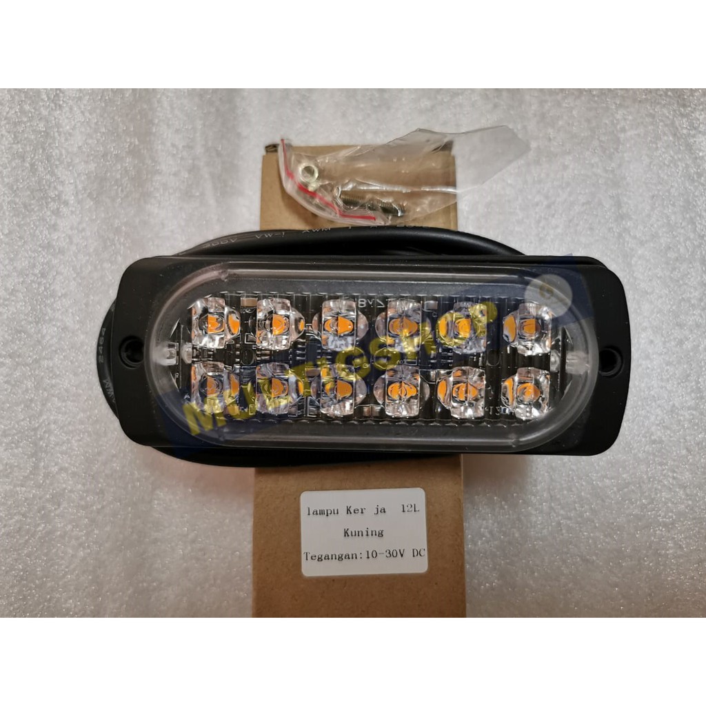 Worklamp Lampu Offroad 12 LED Kuning 10-30V