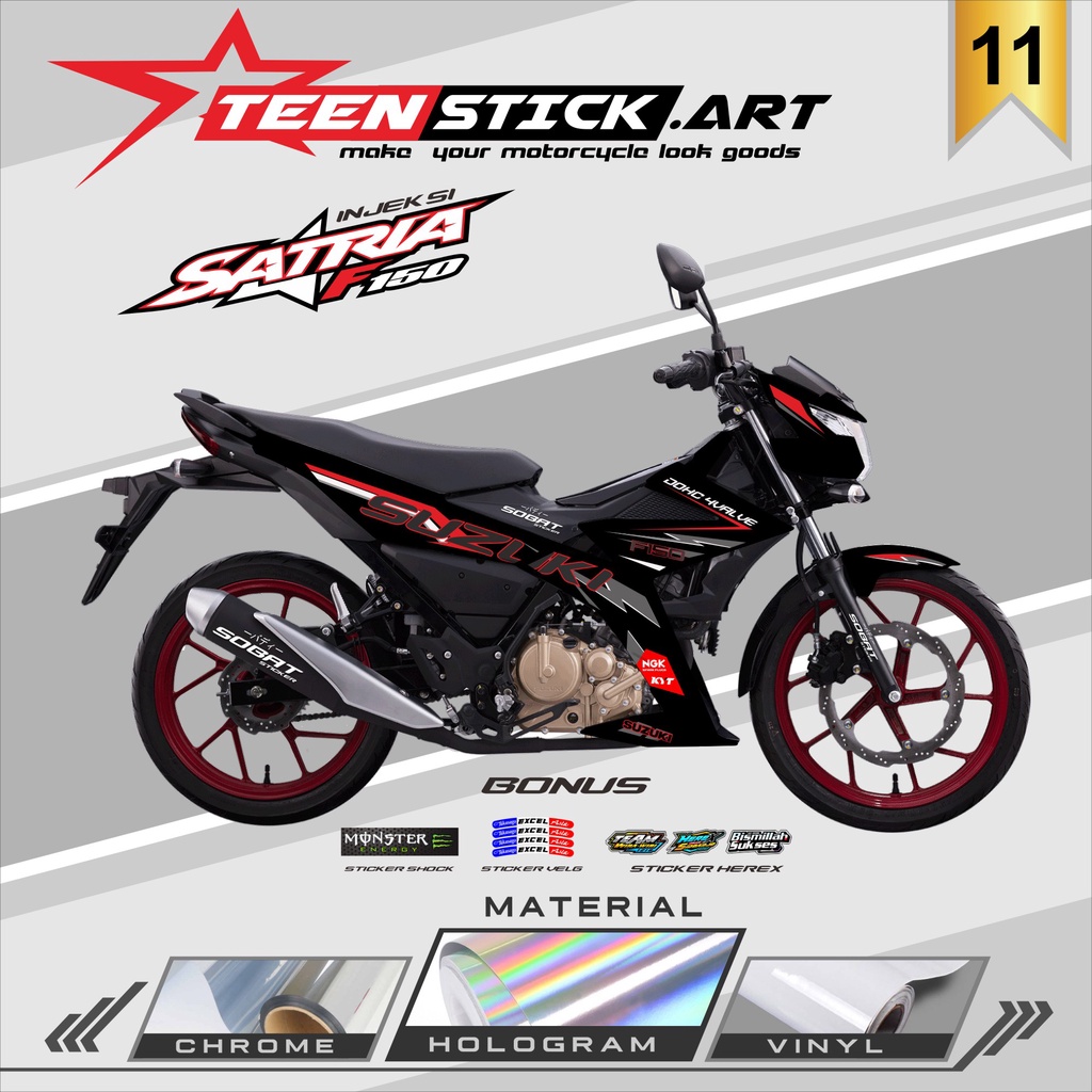 STRIPING SATRIA- STRIPING HOLOGRAN SUZUKI SATRIA FU INJEKSI 2016 RACING