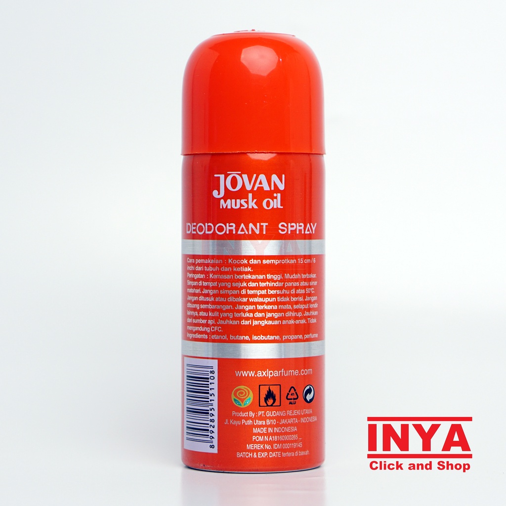 JOVAN MUSK OIL DEODORANT PARFUME SPRAY 150ml