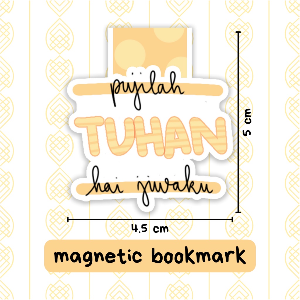 

Pembatas Buku Magnet - Pujilah Tuhan Hai Jiwaku ♡ | Magnetic Bookmark Alkitab Buku Rohani