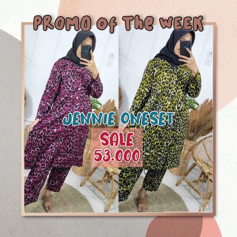 JENNY SET | ONE SET TERBARU MOTIF MACAN | SETELAN JUMBO