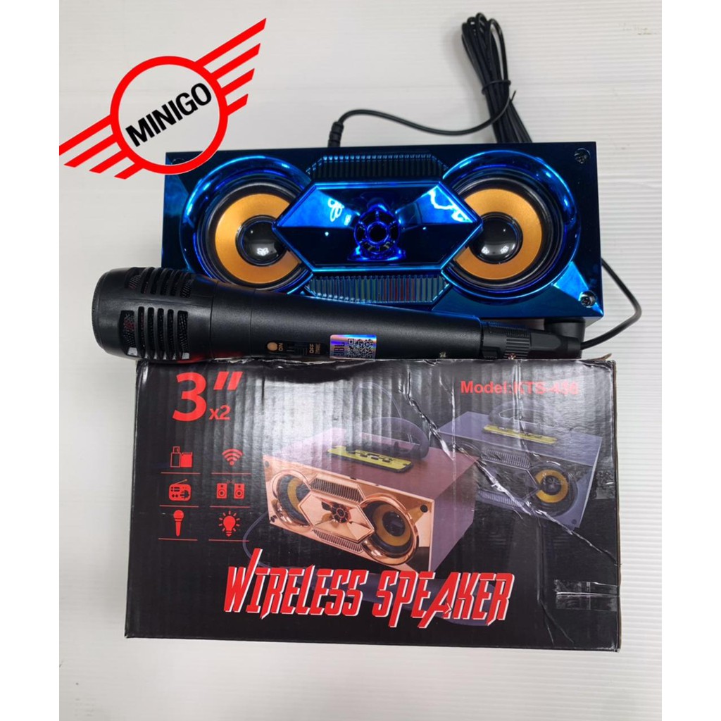 SPEAKER BLUETOOTH KTS-456 &amp; fleco f4/f5 bonus MIC KAROKE