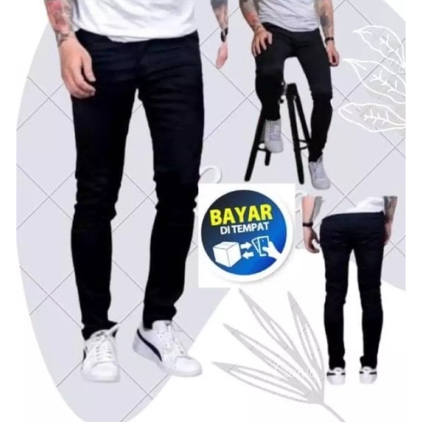 celana pensil pria hitam top 2022-celana panjang pria pensil terlaris-celana jeans pria terbaru-jean