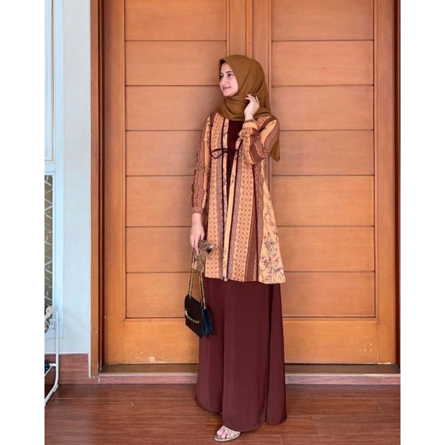 Dress Yasmine original by Kaleela  / Oneset (Owter + inner Dress yasmine ori kaleela /  Gamis dress 