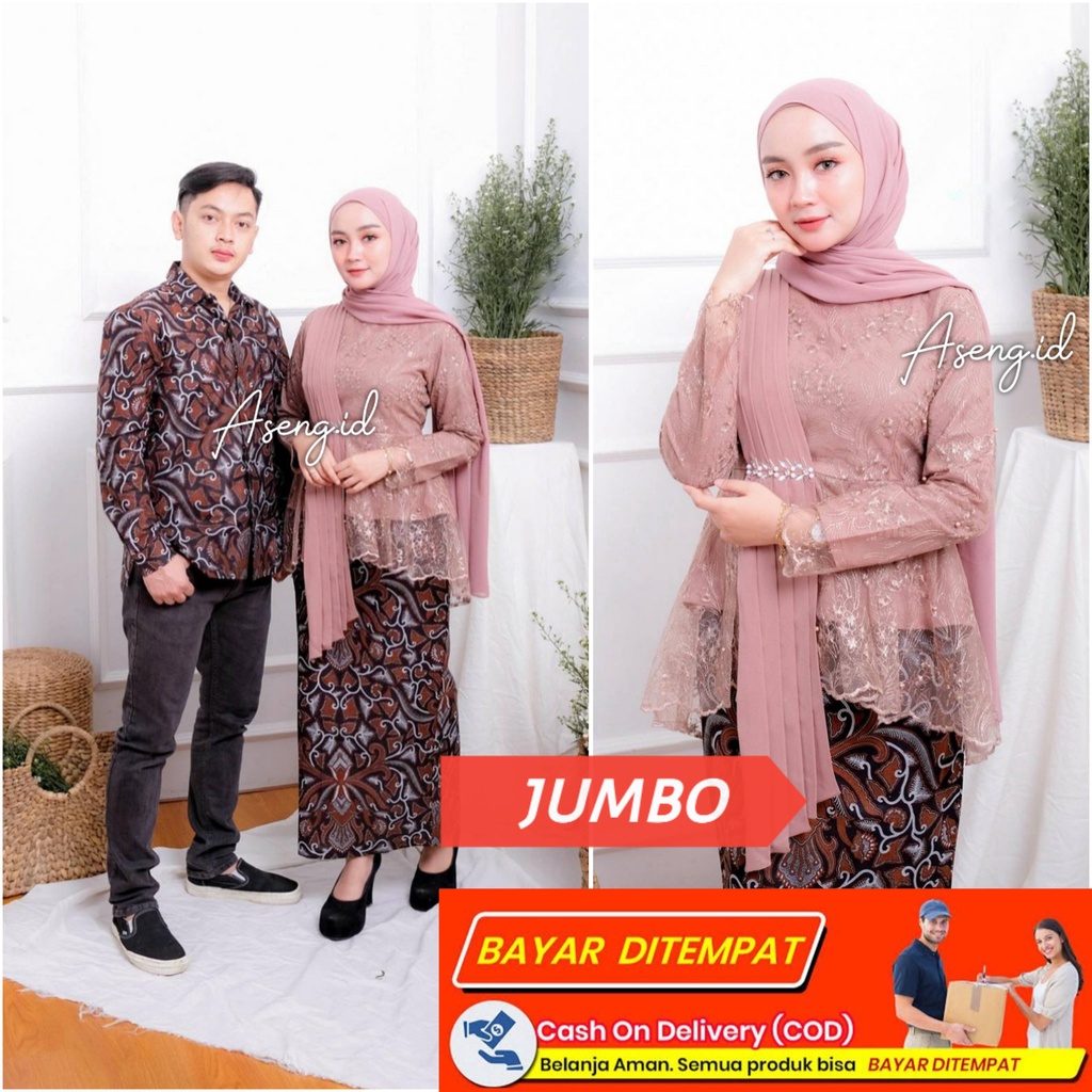 KEBAYA BATIK COUPLE BURKAT JUMBO KONDANGAN BROKAT TILE BRUKAT WISUDA SET KUTU BARU BAJU LAMARAN TUNA