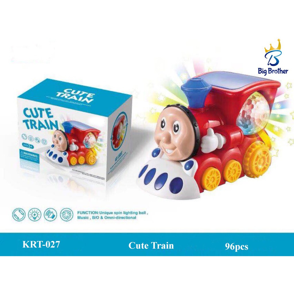 MAINAN ANAK KERETA MAINAN ANAK CUTE TRAIN MENYALA DAN MUSIK MAINAN EDUKASI KRT 027