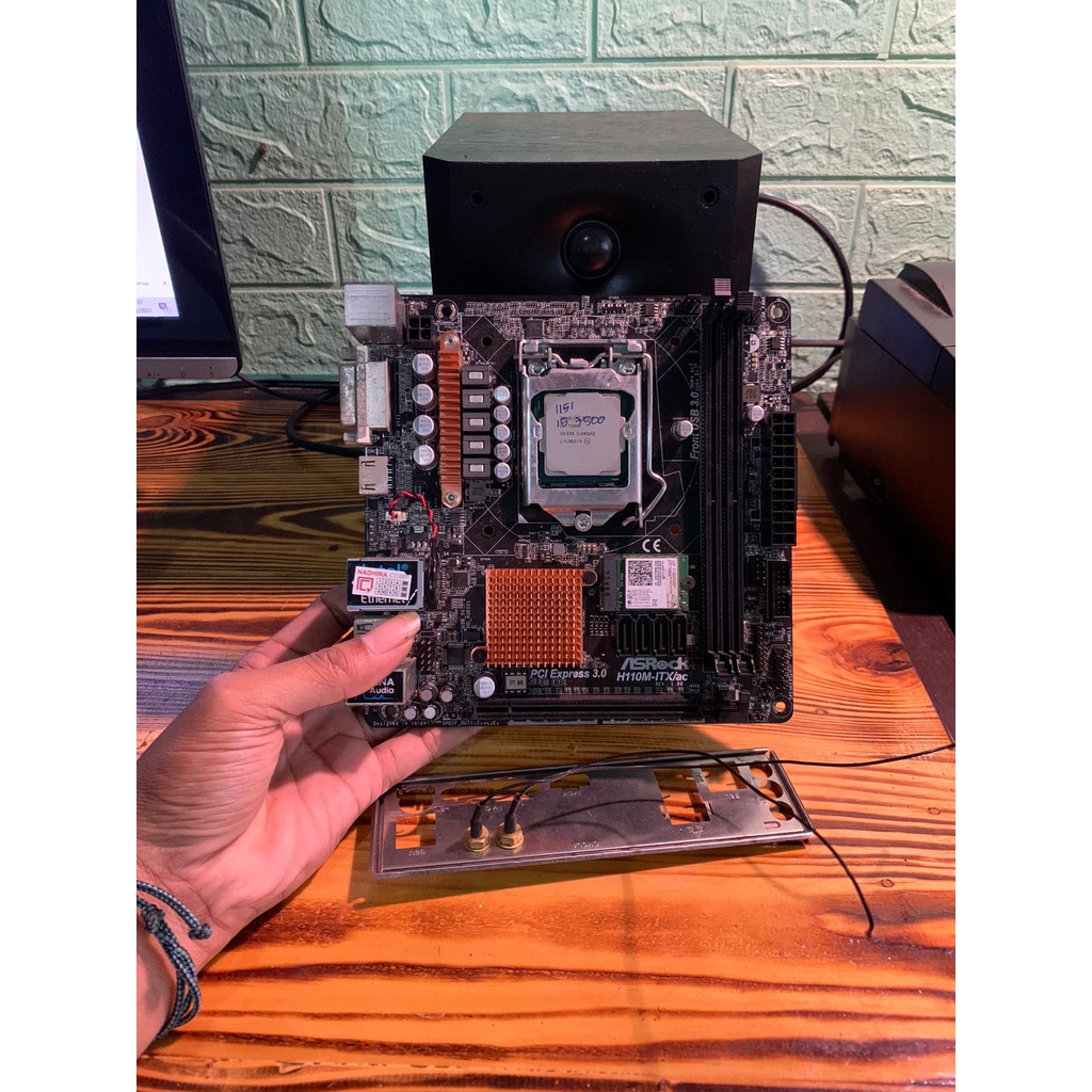 mini itx asrock h110m itx/ac dan i5 7500