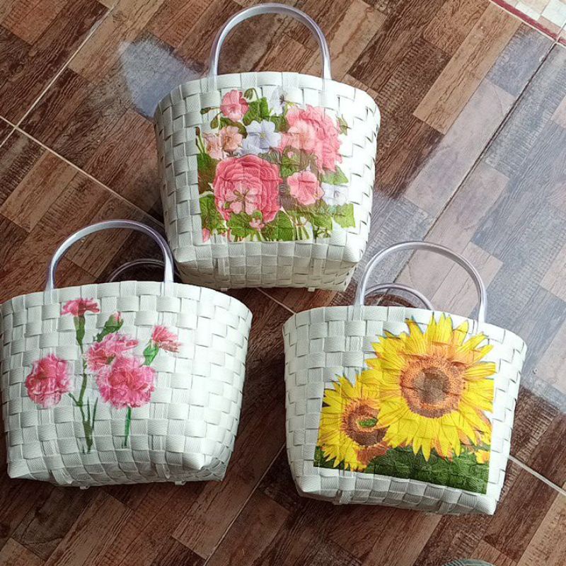 tas anyam deco mini, tas cantik, tas wanita, tas souvenir, tas hampers