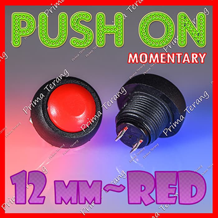 Perlengkapan Listrik - Saklar Broco - Saklar Waterproof Push On Momentary Switch Round Head Saklar