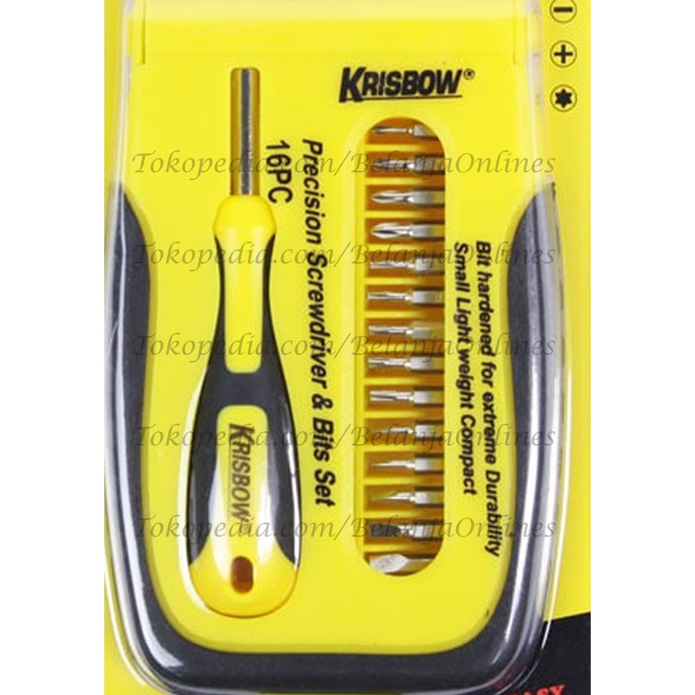 freeongkir ORIGINAL KRISBOW SET OBENG PRESISI 16 PCS gratisongkir