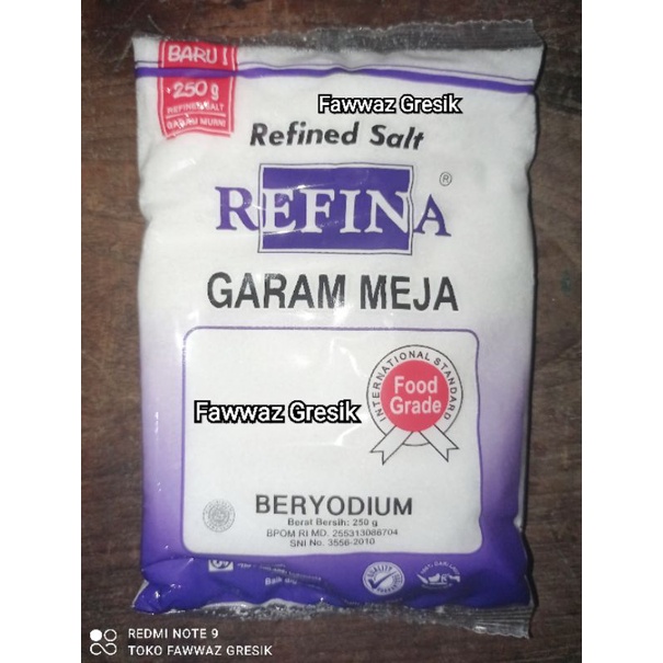 

REFINA GARAM MEJA 250GR / Garem Meja Refina 250 gr / Ber Yodium