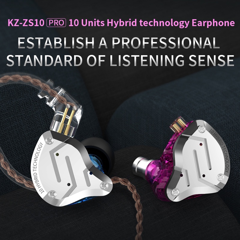 KZ ZS10 Pro In Ear Metal Earphone  with MIC - GARANSI RESMI