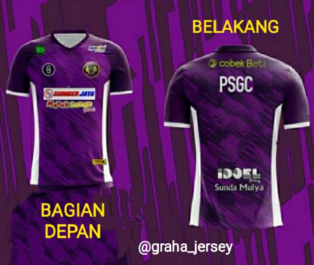 Jersey PSGC Ciamis Home 2019 Piala Indonesia Liga 2 Ungu Terbaru Printing Lokal