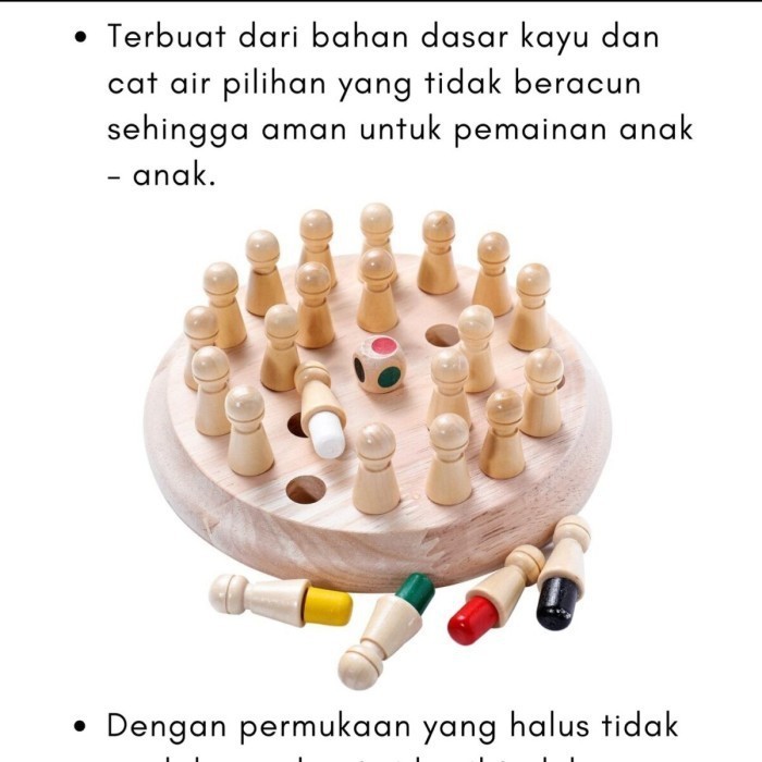 Mainan Edukasi Memory Chess GAME Permainan Catur Memori Daya Ingat anak papan catur warna kayu