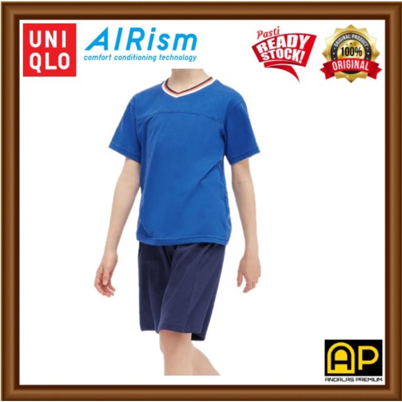 Setelan Katun Blend Anak Laki-laki AIRISM UNIQLO ORIGINAL