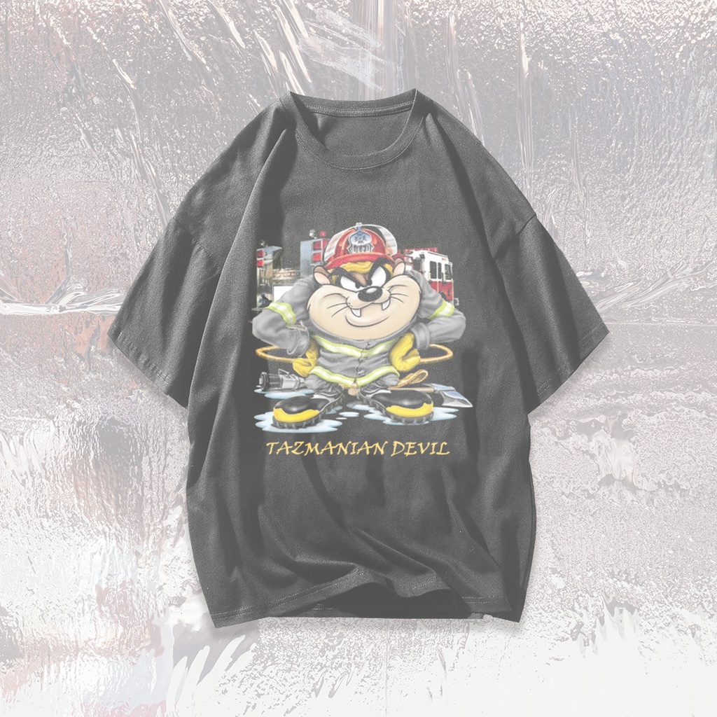 kaos vintage cartoon TAZMANIA vintage oversize tshirt/cotton Premium 24s digital printing