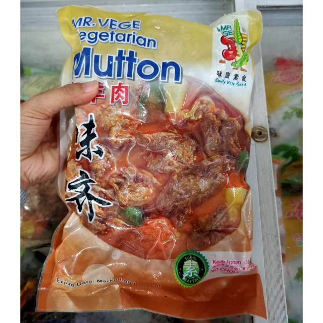 

Vegetarian Mutton / Daging Kambing Vegetarian / Mr.Vege / Daging Nabati / Analog Vegan food / Makanan Vegetarian / Frozen Food
