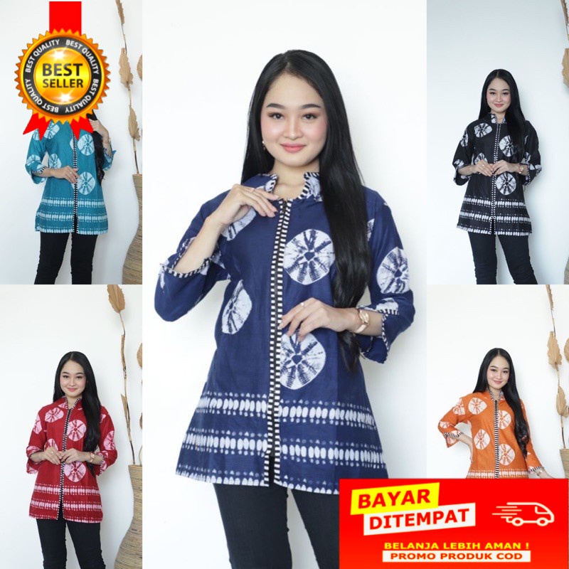BAJU WANITA /BLUS ROHANA BATIK KAMPUS/RESLETING DEPAT JAKET
