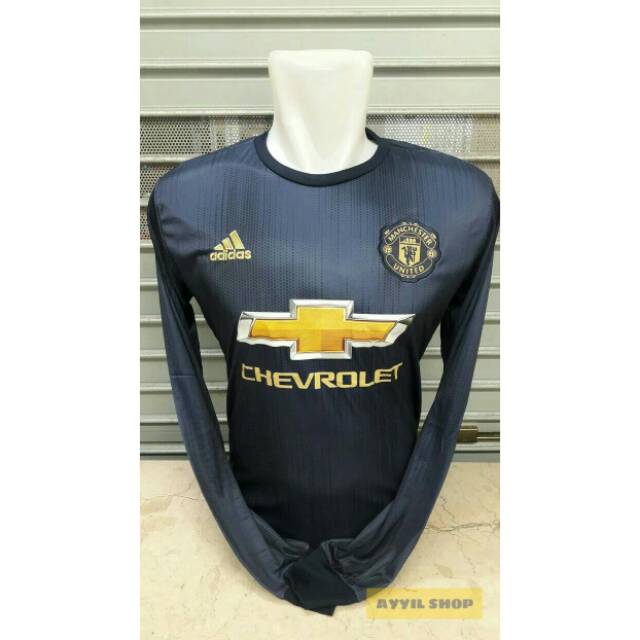 New Jersey Manchester United Away 2018 2019 Lengan panjang GRADE ORI