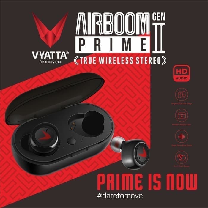 VYATTA AIRBOOM PRIME TWS BLUETOOTH EARPHONE HEADSET 5.0 - ULTRA BASS