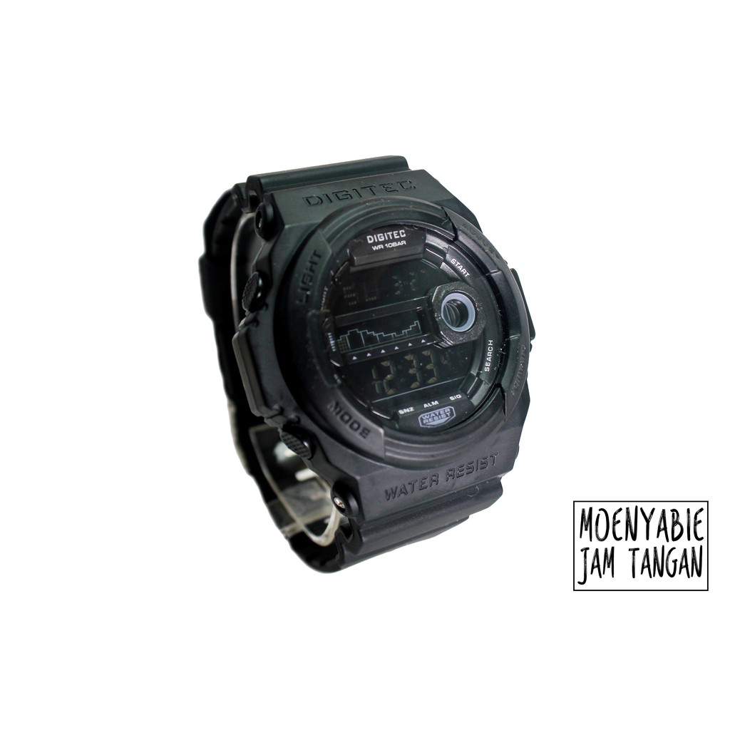 Digitec DG 2042T Full Black Original Dan Anti Air Jam Tangan Digitec Pria