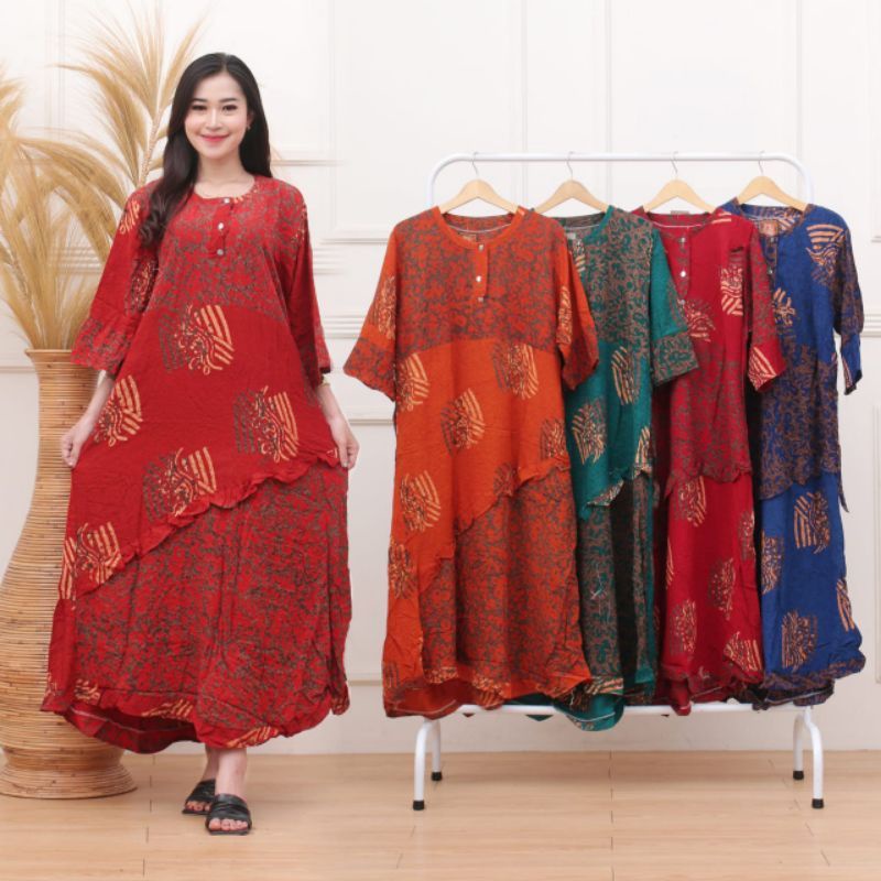 Sekdress Longdress Maura Batik Cap Pekalongan