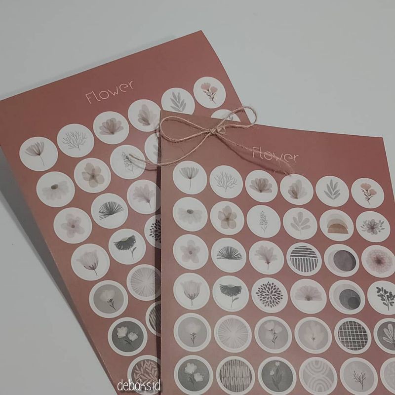 

Morandi flower round sticker