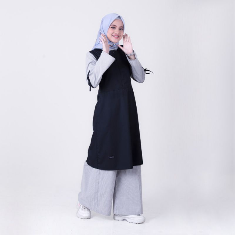 CULLOTE SET MALAYKA STRIPPER NAVY UPMORE KULOT SET TUNIK